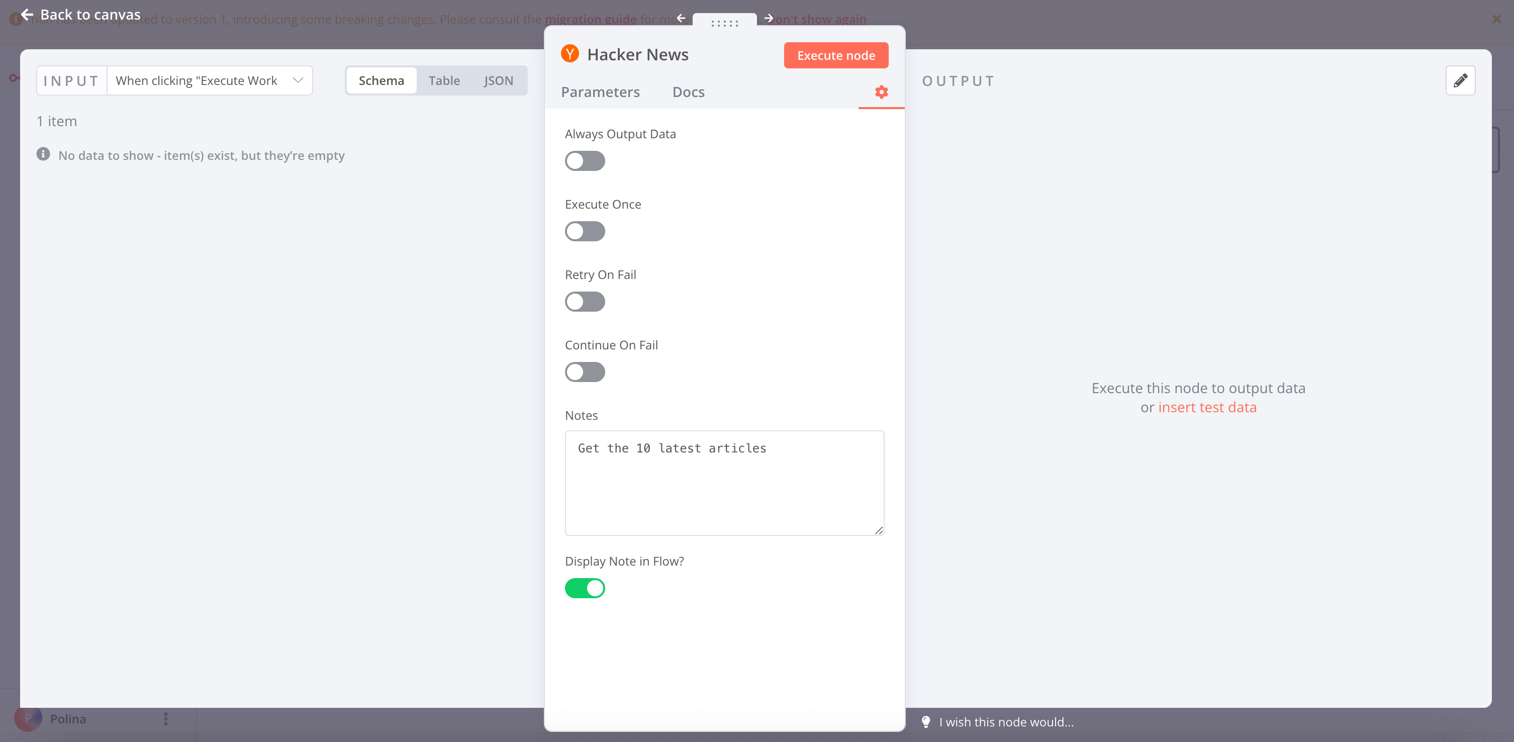 Hacker News node renaming